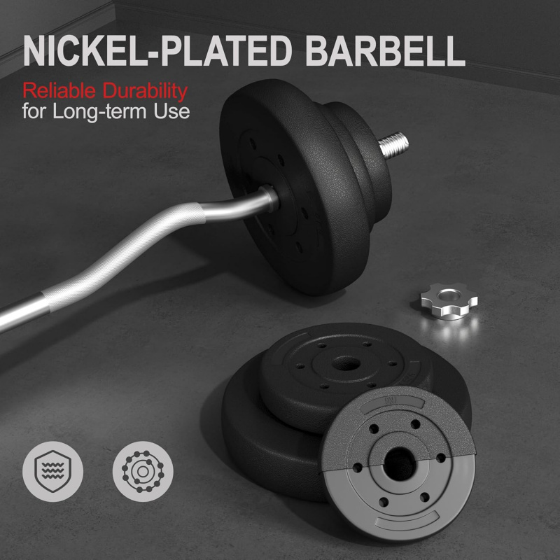 Barbell Set - Curl Bar & Weigh - Barbell Curl Bar 评论和价格