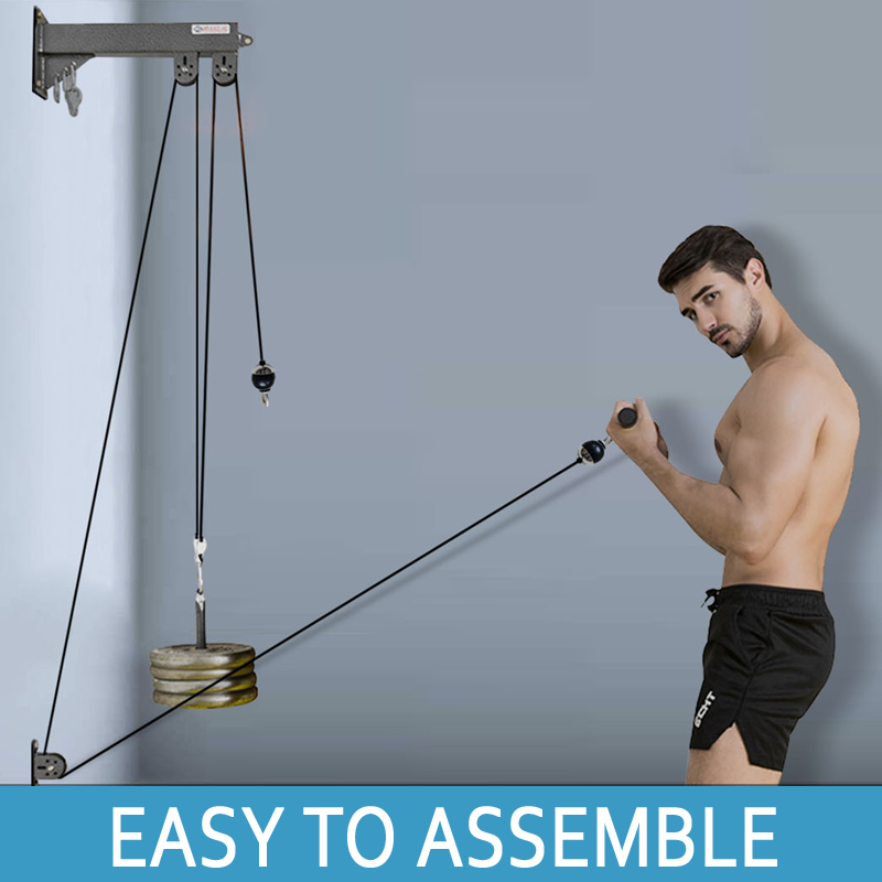 Wall-Mounted Gym Pulley System - Cable Pulley System 评论和价格