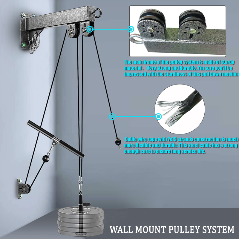 Wall-Mounted Gym Pulley System - Cable Pulley System 评论和价格