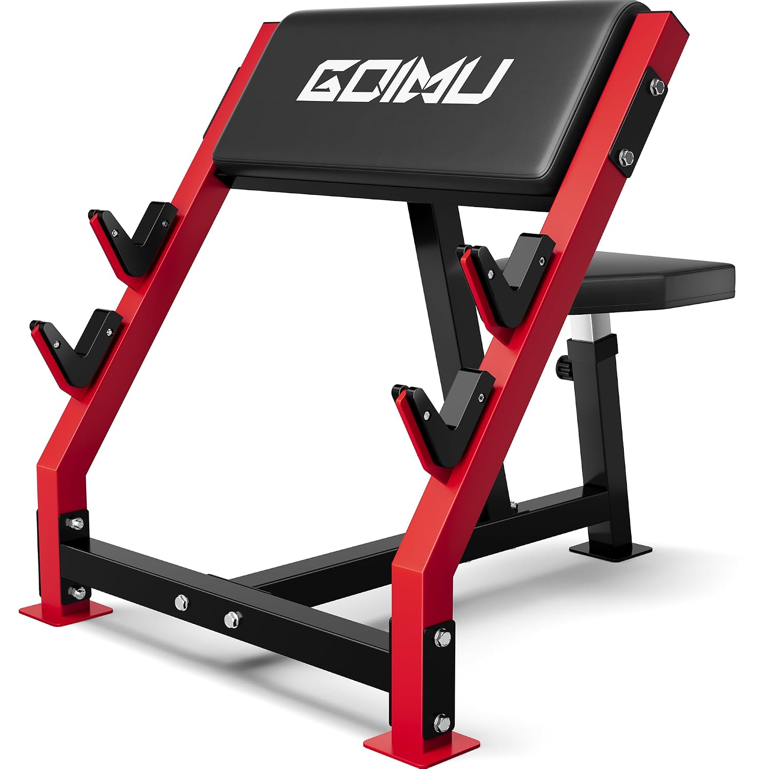 Adjustable Preacher Curl Bench - Barbell Curl Bar 评论和价格