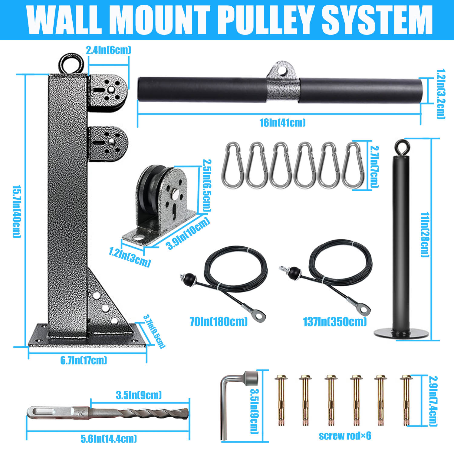 Fitness Wall Mounted Pulley Sy - Cable Pulley System 评论和价格