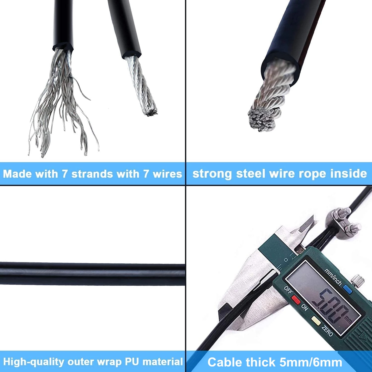 100Meters 4/5/6mm Thick Home W - Cable Pulley System 评论和价格