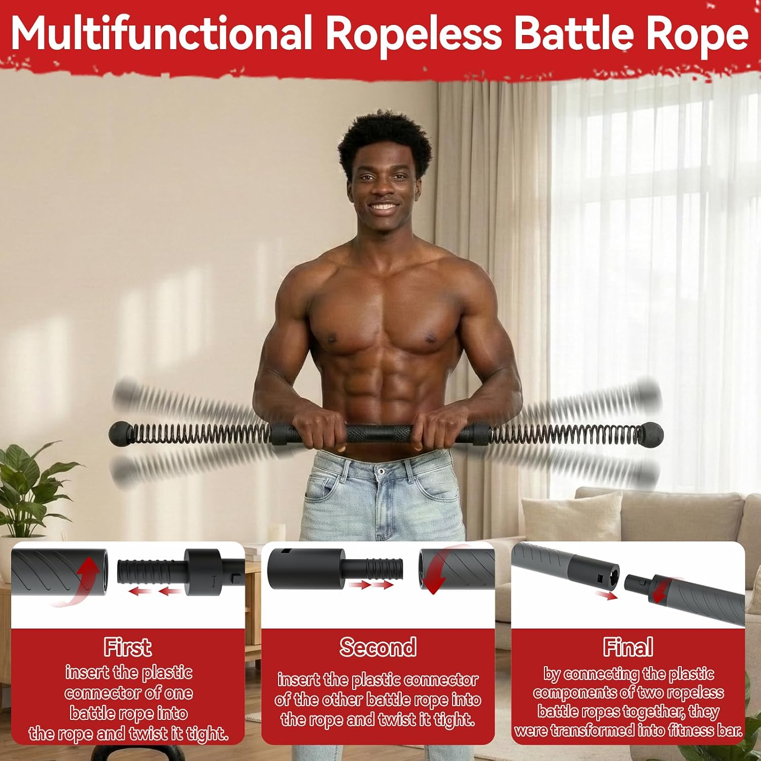 2-in-1 Upgraded Cordless Battl - Home Gym Portable 评论和价格