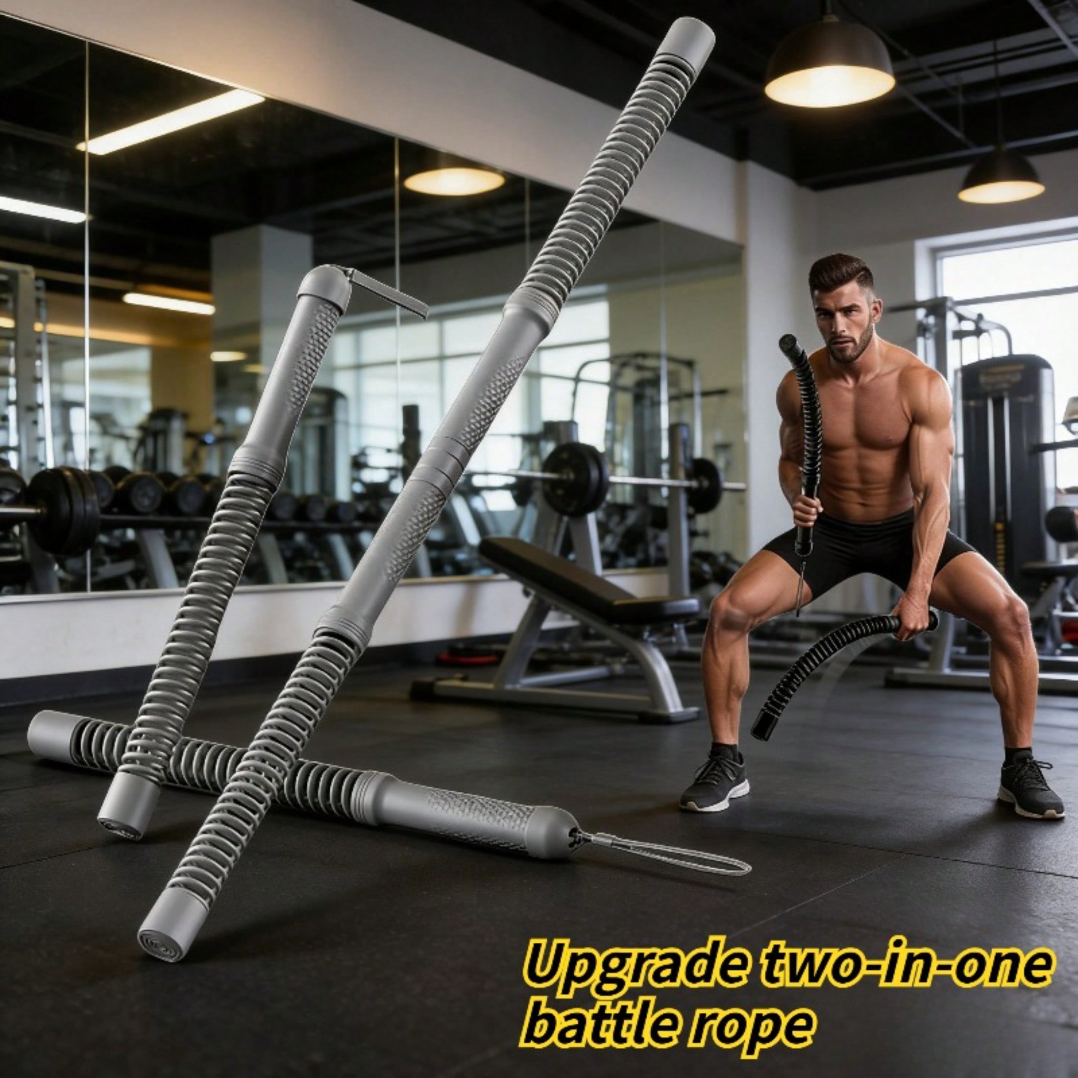 2-in-1 Upgraded Cordless Battl - Home Gym Portable 评论和价格