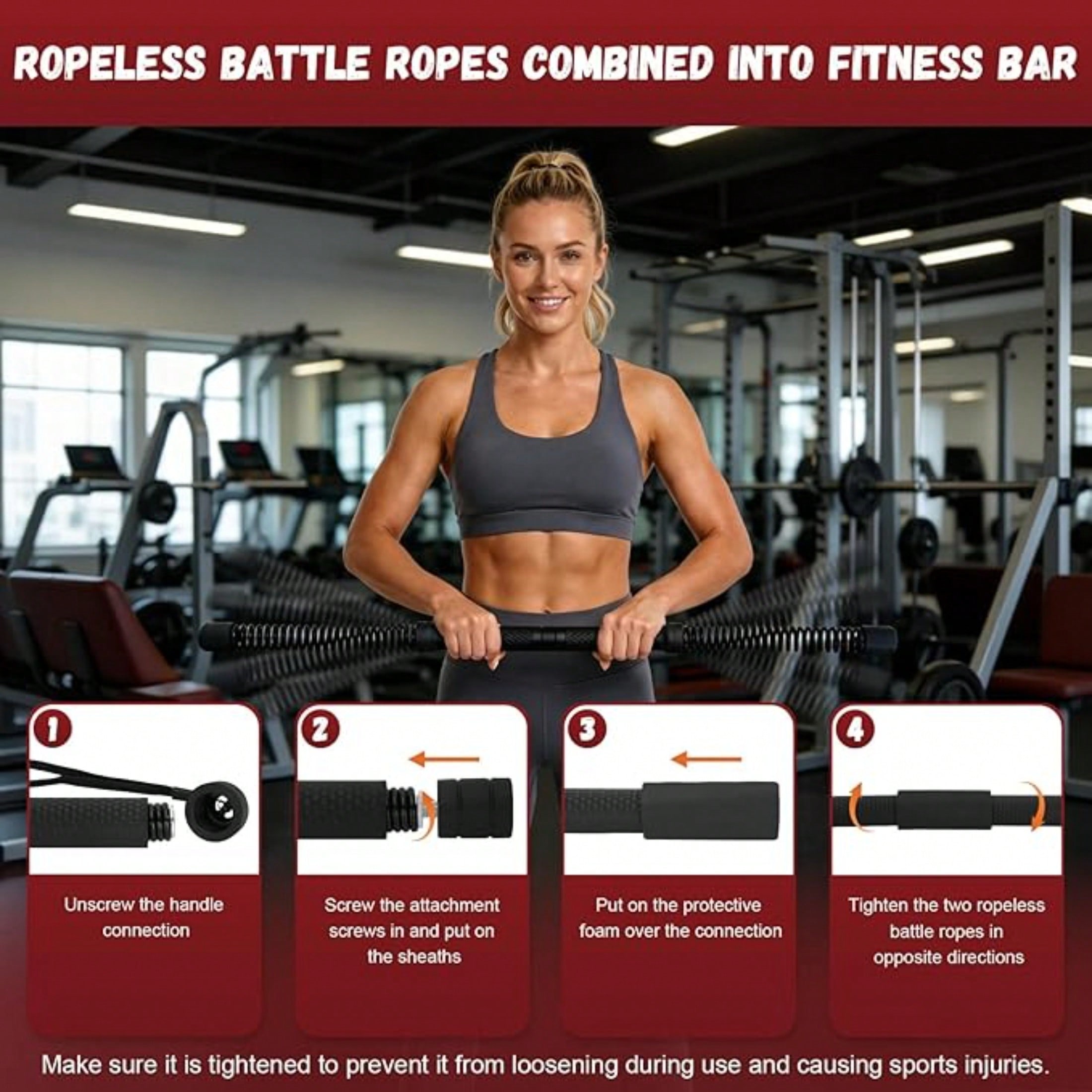 2-in-1 Upgraded Cordless Battl - Home Gym Portable 评论和价格